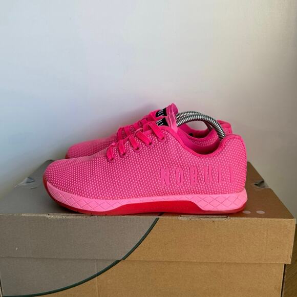 NOBULL Women's Outwork in Neon Pink Training Sneakers  - Men 4.5- W 6 - Picture 5 of 15